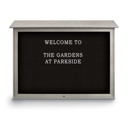 United Visual Products Indoor Enclosed Combo Board, 42"x32", Wht Frame/Wht Porc & Blue Spruce UVCB4232W-WHTPORC-BLSPRU